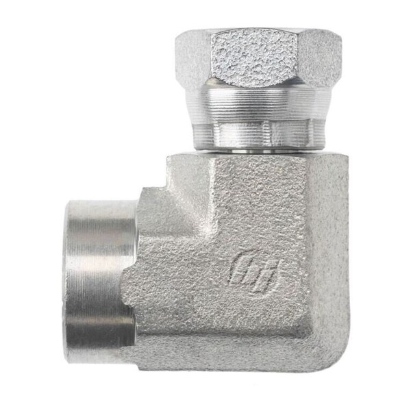 Brennan Industries Adapter 1/4" Female Pipe X 1/4" Female Pipe Swivel, 90 deg Elbow 1502-04-04-FG - main